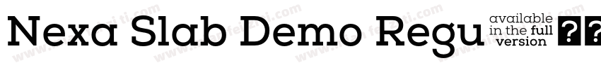 Nexa Slab Demo Regu字体转换